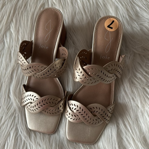 Joie Society gold slide heel sandal size 7 - Picture 2 of 4